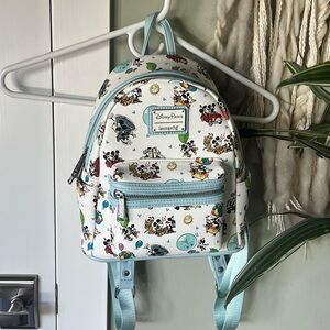 Disney Loungefly Backpack - White and Blue